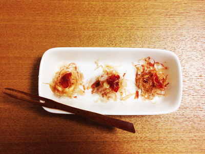 クリームチーズの鰹節まみれ